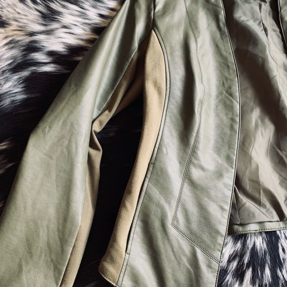 Womens Faux Leather Blazer - Picture 7 of 8